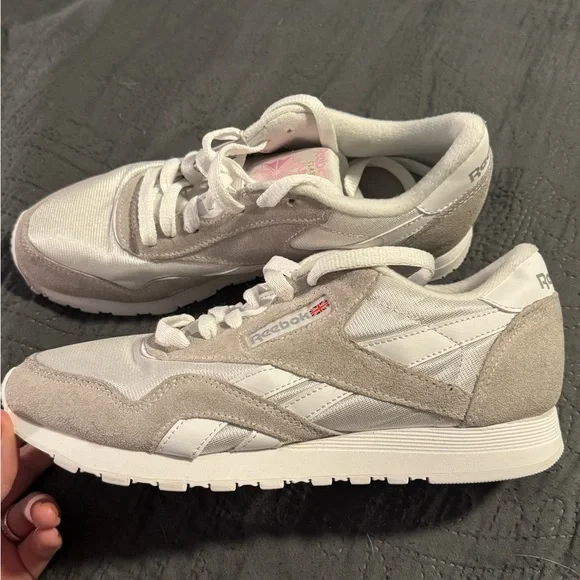 Reebok White and Gray Athletic Shoes - Picture 5 of 7